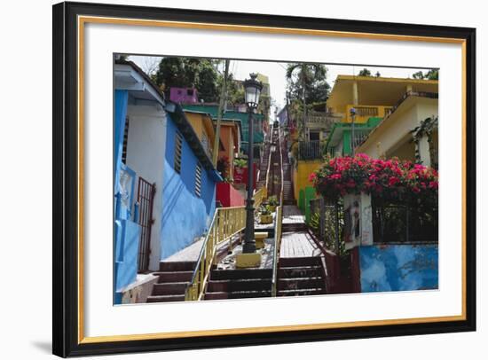 Colorful Houses, Gurabo, Puerto Rico-George Oze-Framed Photographic Print