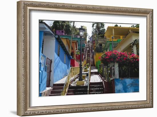 Colorful Houses, Gurabo, Puerto Rico-George Oze-Framed Photographic Print