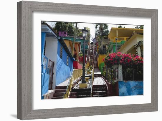 Colorful Houses, Gurabo, Puerto Rico-George Oze-Framed Photographic Print