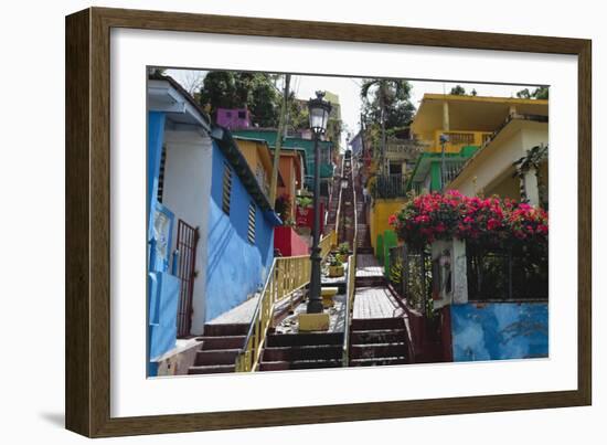 Colorful Houses, Gurabo, Puerto Rico-George Oze-Framed Photographic Print