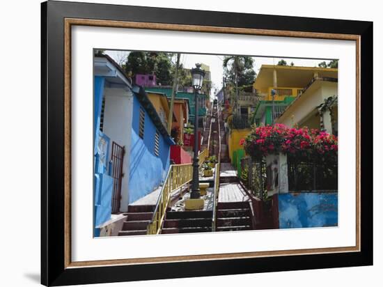 Colorful Houses, Gurabo, Puerto Rico-George Oze-Framed Photographic Print