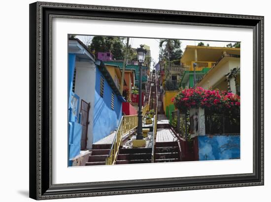 Colorful Houses, Gurabo, Puerto Rico-George Oze-Framed Photographic Print