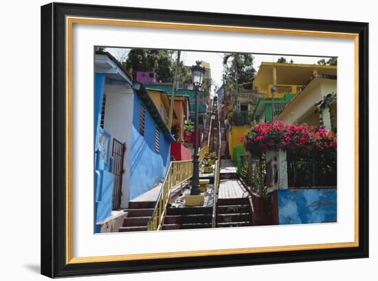 Colorful Houses, Gurabo, Puerto Rico-George Oze-Framed Photographic Print