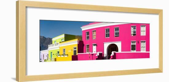 Colorful Houses in a City, Bo-Kaap, Cape Town, Western Cape Province, South Africa-null-Framed Photographic Print