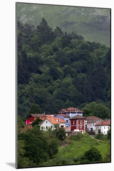 Colorful Houses Near Las Rozas, Asturias, Spain-David R. Frazier-Mounted Photographic Print