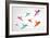 Colorful Humming Birds Illustration-cienpies-Framed Art Print