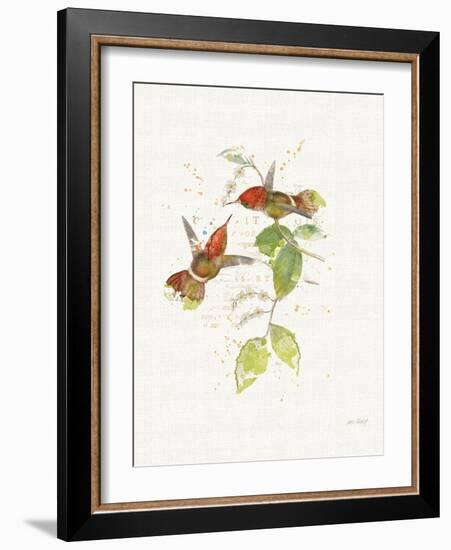 Colorful Hummingbirds II-Katie Pertiet-Framed Art Print