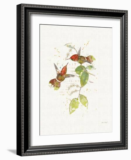 Colorful Hummingbirds II-Katie Pertiet-Framed Art Print