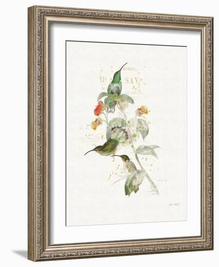 Colorful Hummingbirds III-Katie Pertiet-Framed Art Print