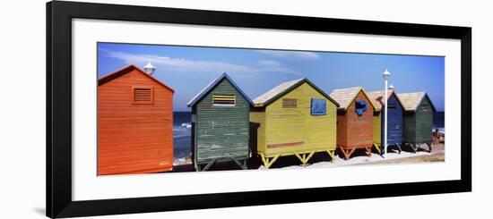 Colorful Huts on the Beach, St. James Beach, Cape Town, Western Cape Province, South Africa-null-Framed Photographic Print