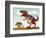 Colorful Illustration of an Angry Tyrannosaurus Rex-null-Framed Art Print