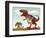 Colorful Illustration of an Angry Tyrannosaurus Rex-null-Framed Premium Giclee Print