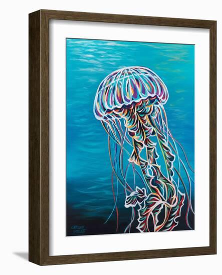 Colorful Jellyfish II-Carolee Vitaletti-Framed Art Print