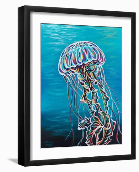 Colorful Jellyfish II-Carolee Vitaletti-Framed Art Print