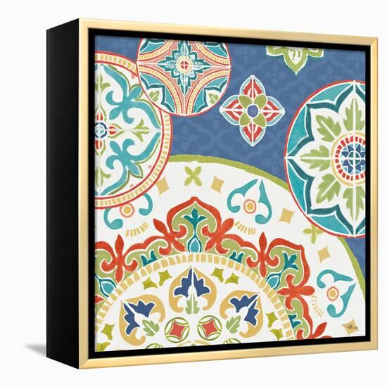 Colorful Journey III Blue-Pela Studio-Framed Stretched Canvas