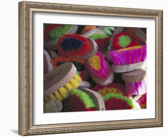 Colorful Kitchen Brushes Outside the Palacio de Gobierno, Oaxaca, Mexico-Judith Haden-Framed Photographic Print