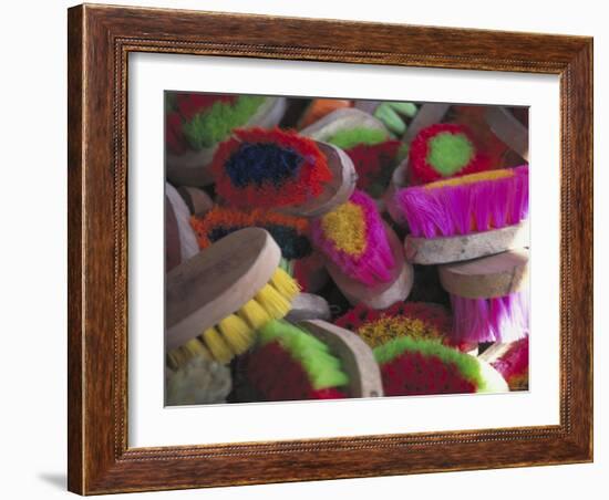 Colorful Kitchen Brushes Outside the Palacio de Gobierno, Oaxaca, Mexico-Judith Haden-Framed Photographic Print