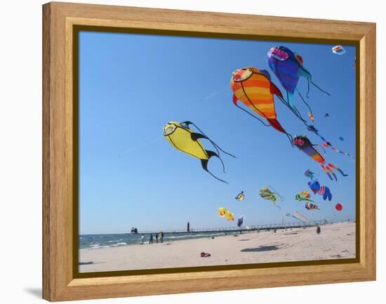 Colorful Kites Dot the Sky-null-Framed Premier Image Canvas