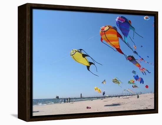 Colorful Kites Dot the Sky-null-Framed Premier Image Canvas