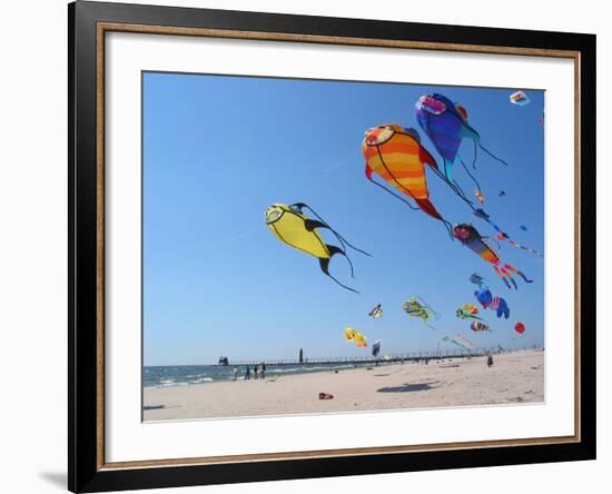 Colorful Kites Dot the Sky-null-Framed Photographic Print