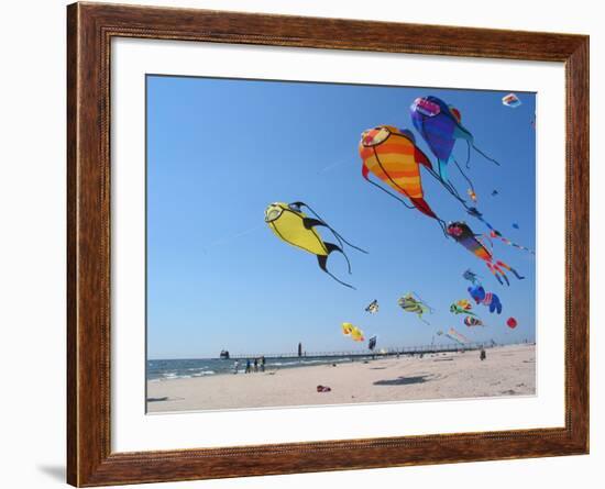 Colorful Kites Dot the Sky-null-Framed Photographic Print