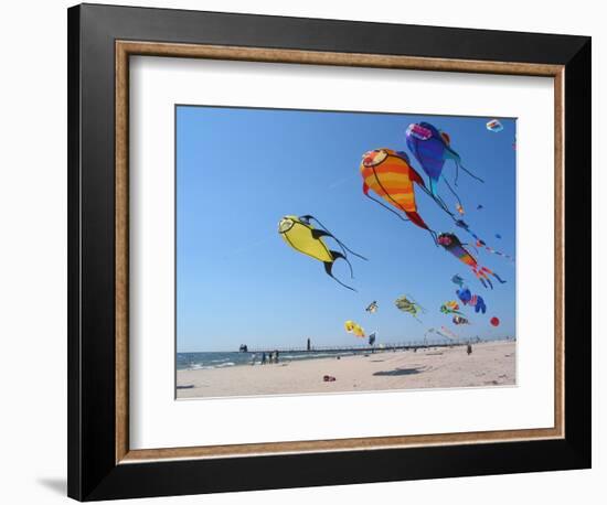 Colorful Kites Dot the Sky-null-Framed Photographic Print