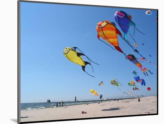 Colorful Kites Dot the Sky-null-Mounted Photographic Print