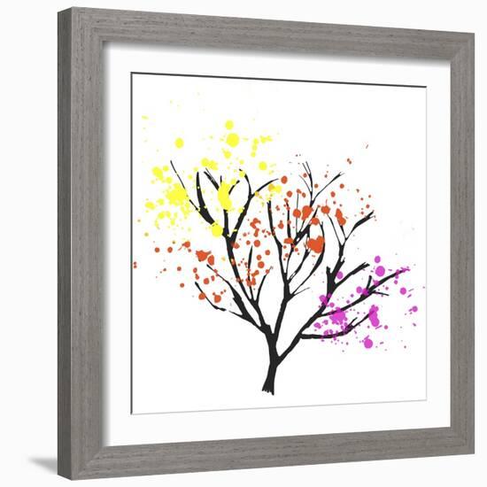 Colorful Leaves in a Tree-Whoartnow-Framed Giclee Print