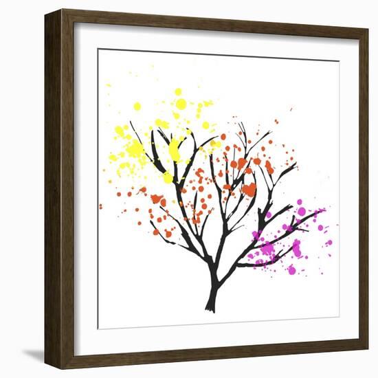 Colorful Leaves in a Tree-Whoartnow-Framed Giclee Print