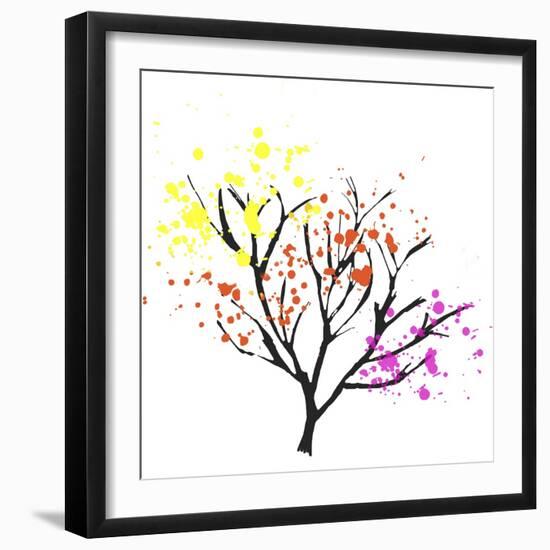 Colorful Leaves in a Tree-Whoartnow-Framed Giclee Print