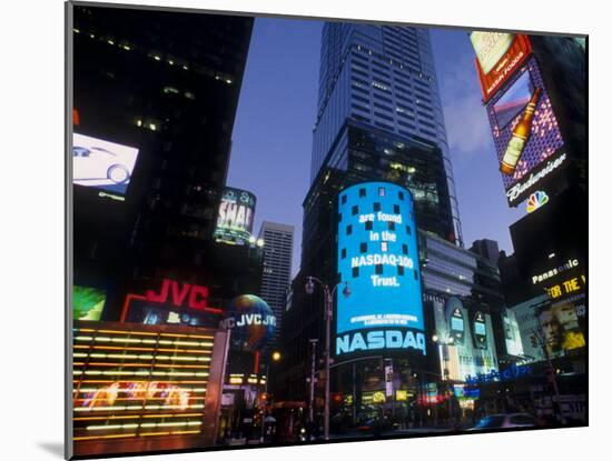 Colorful Lights and Traffic, Times Square, New York City, New York, USA-Alan Klehr-Mounted Photographic Print