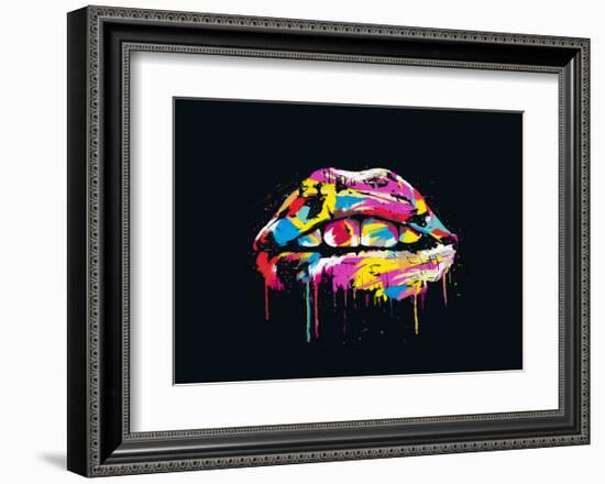 Colorful Lips-Balazs Solti-Framed Art Print