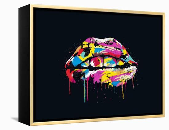 Colorful Lips-Balazs Solti-Framed Stretched Canvas