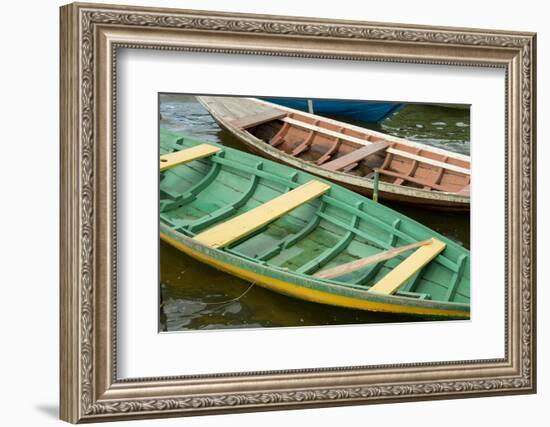 Colorful Local Wooden Fishing Boats, Alter Do Chao, Amazon, Brazil-Cindy Miller Hopkins-Framed Photographic Print