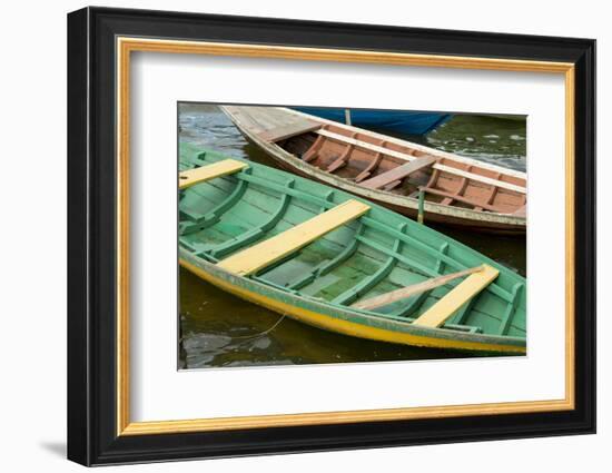 Colorful Local Wooden Fishing Boats, Alter Do Chao, Amazon, Brazil-Cindy Miller Hopkins-Framed Photographic Print