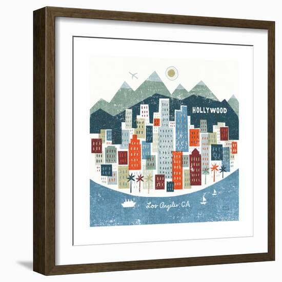 Colorful Los Angeles-Michael Mullan-Framed Art Print