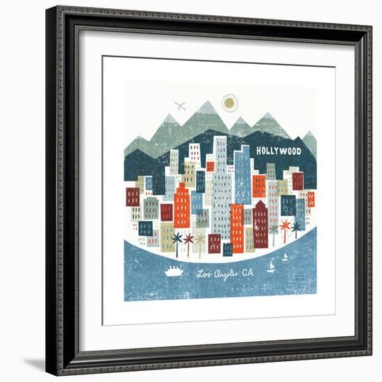 Colorful Los Angeles-Michael Mullan-Framed Art Print