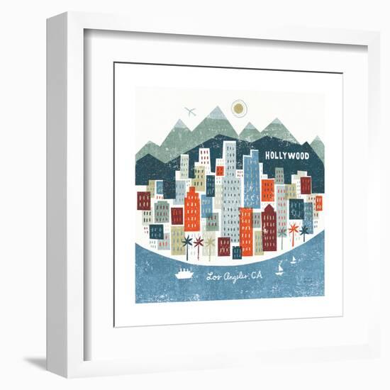 Colorful Los Angeles-Michael Mullan-Framed Art Print