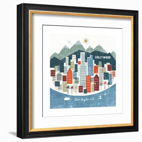 Colorful Los Angeles-Michael Mullan-Framed Art Print