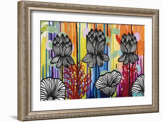 Colorful Lotus-Carla Bank-Framed Giclee Print