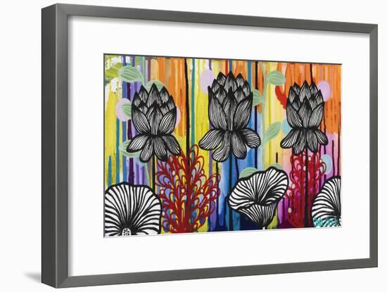 Colorful Lotus-Carla Bank-Framed Giclee Print