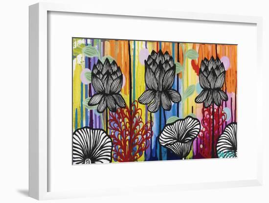 Colorful Lotus-Carla Bank-Framed Giclee Print