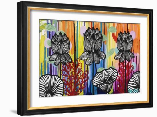 Colorful Lotus-Carla Bank-Framed Giclee Print