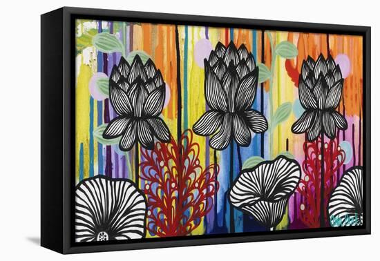 Colorful Lotus-Carla Bank-Framed Premier Image Canvas