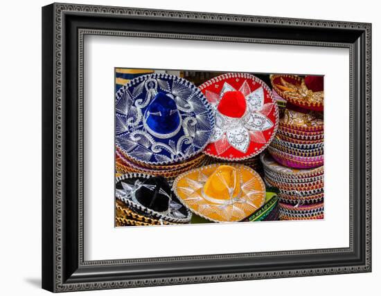 Colorful Mexican Sombreros-null-Framed Art Print