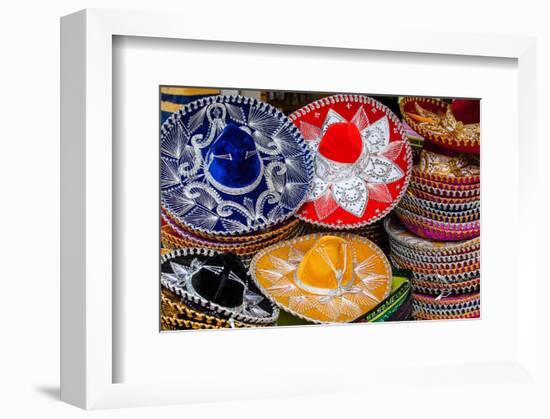 Colorful Mexican Sombreros-null-Framed Art Print