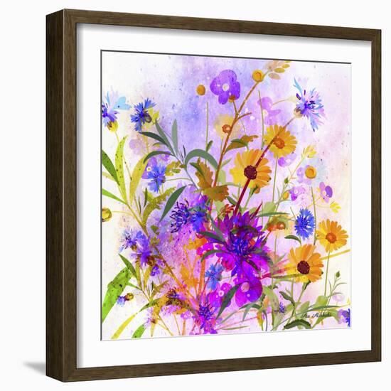 Colorful Mix Flowers-Ata Alishahi-Framed Giclee Print