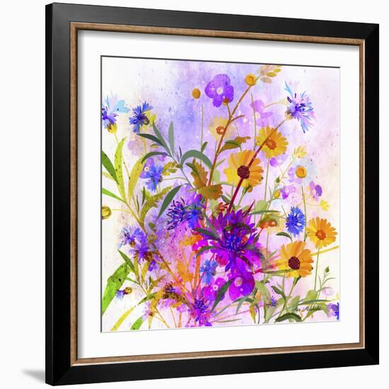 Colorful Mix Flowers-Ata Alishahi-Framed Giclee Print