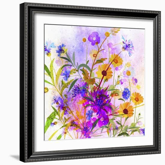 Colorful Mix Flowers-Ata Alishahi-Framed Giclee Print