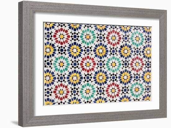 Colorful Mosaic Decoration-p.lange-Framed Art Print